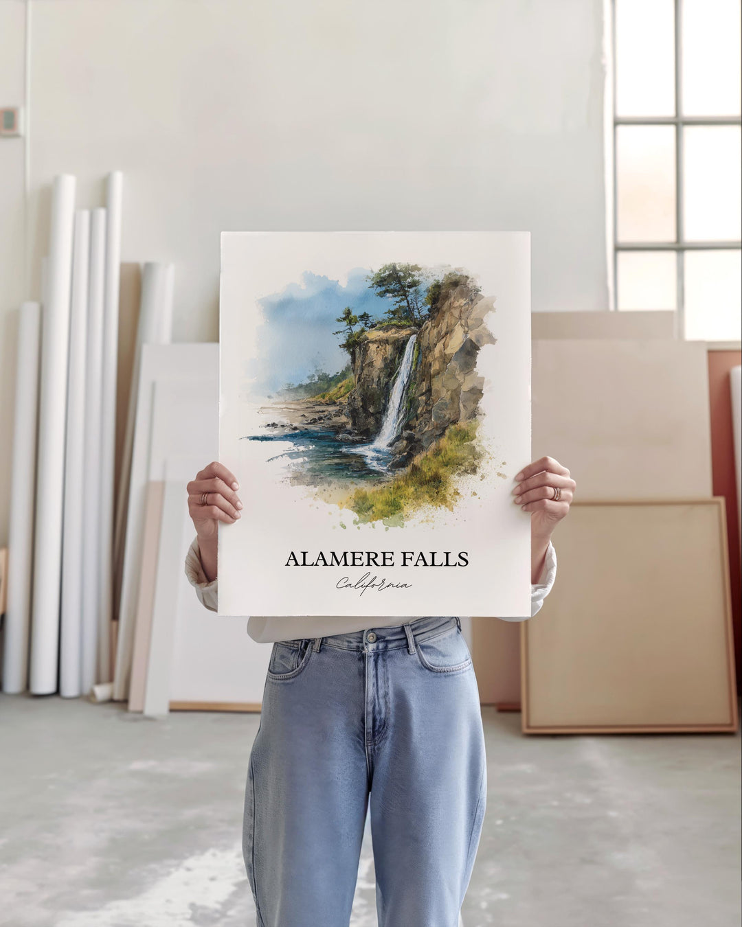 Alamere Falls Wall Art, Point Reyes Seashore Print, California Artwork, Alamere Falls Gift, Travel Print, Travel Poster, Housewarming Gift