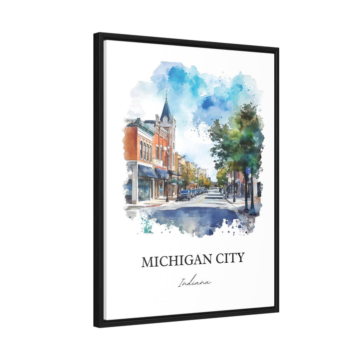 Michigan City IN Art, LaPorte County Print, Lake Michigan Watercolor, Michigan City IN Gift, Travel Print, Travel Poster, Housewarming Gift