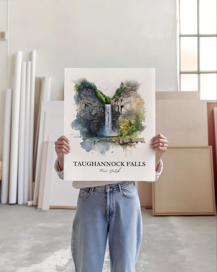 Taughannock Falls Wall Art, Ulysses NY Print, Finger Lakes Artwork, Taughannock Falls Gift, Travel Print, Travel Poster, Housewarming Gift