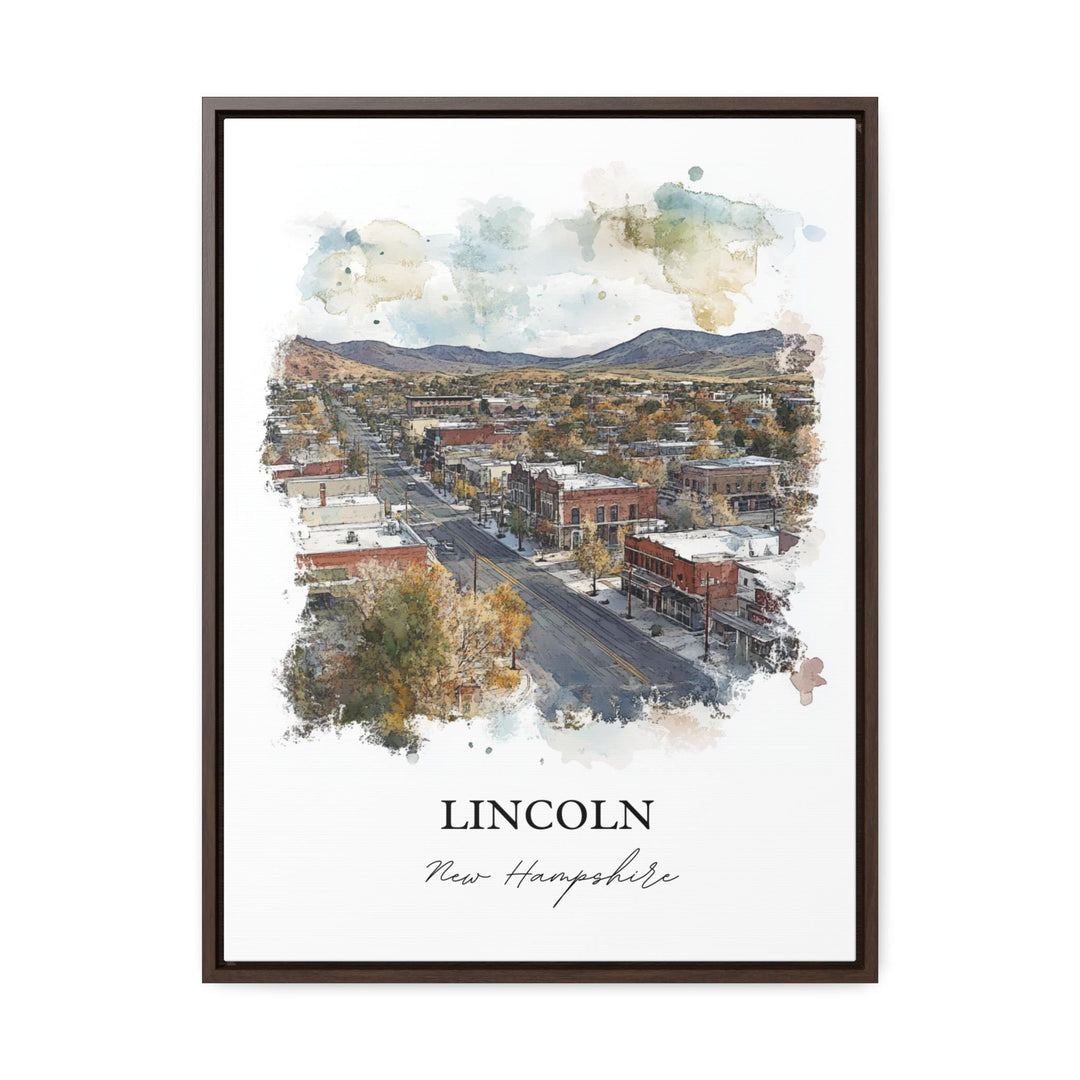 Lincoln NH Wall Art, White Mountains Print, New Hampshire Watercolor Art, Lincoln NH Gift, Travel Print, Travel Poster, Housewarming Gift