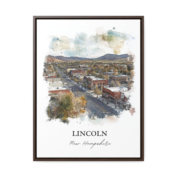Lincoln NH Wall Art, White Mountains Print, New Hampshire Watercolor Art, Lincoln NH Gift, Travel Print, Travel Poster, Housewarming Gift