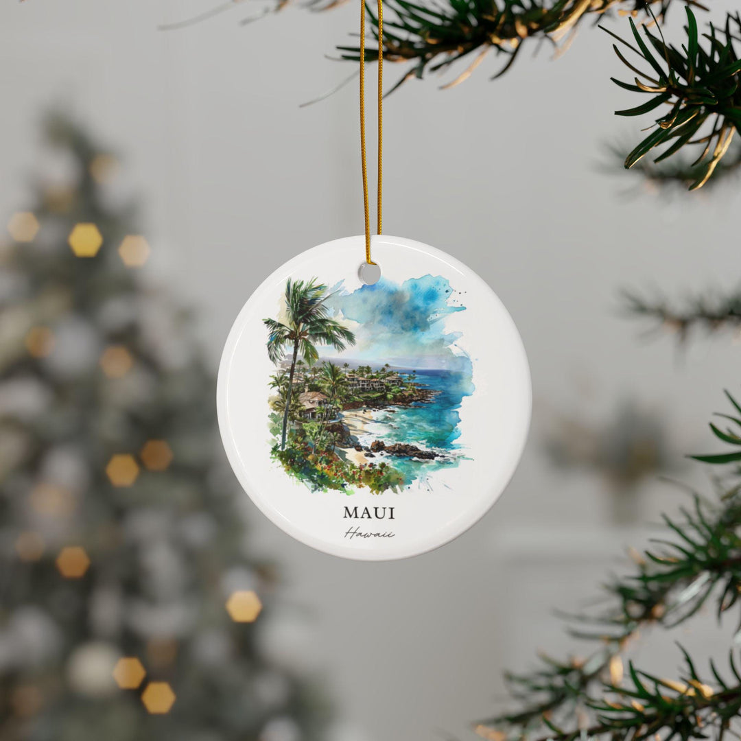 Maui Hawaii Ornament: Unique Maui Souvenir, Maui Xmas Decor, and Authentic Maui Gift