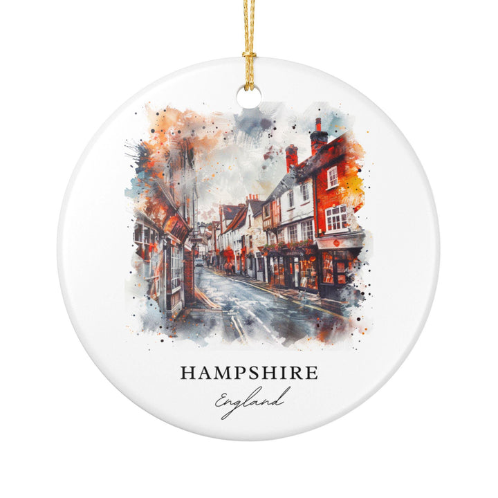 Hampshire England Ornament: Unique Hampshire England Souvenir, England Xmas Decor, and Authentic Hampshire England Gift
