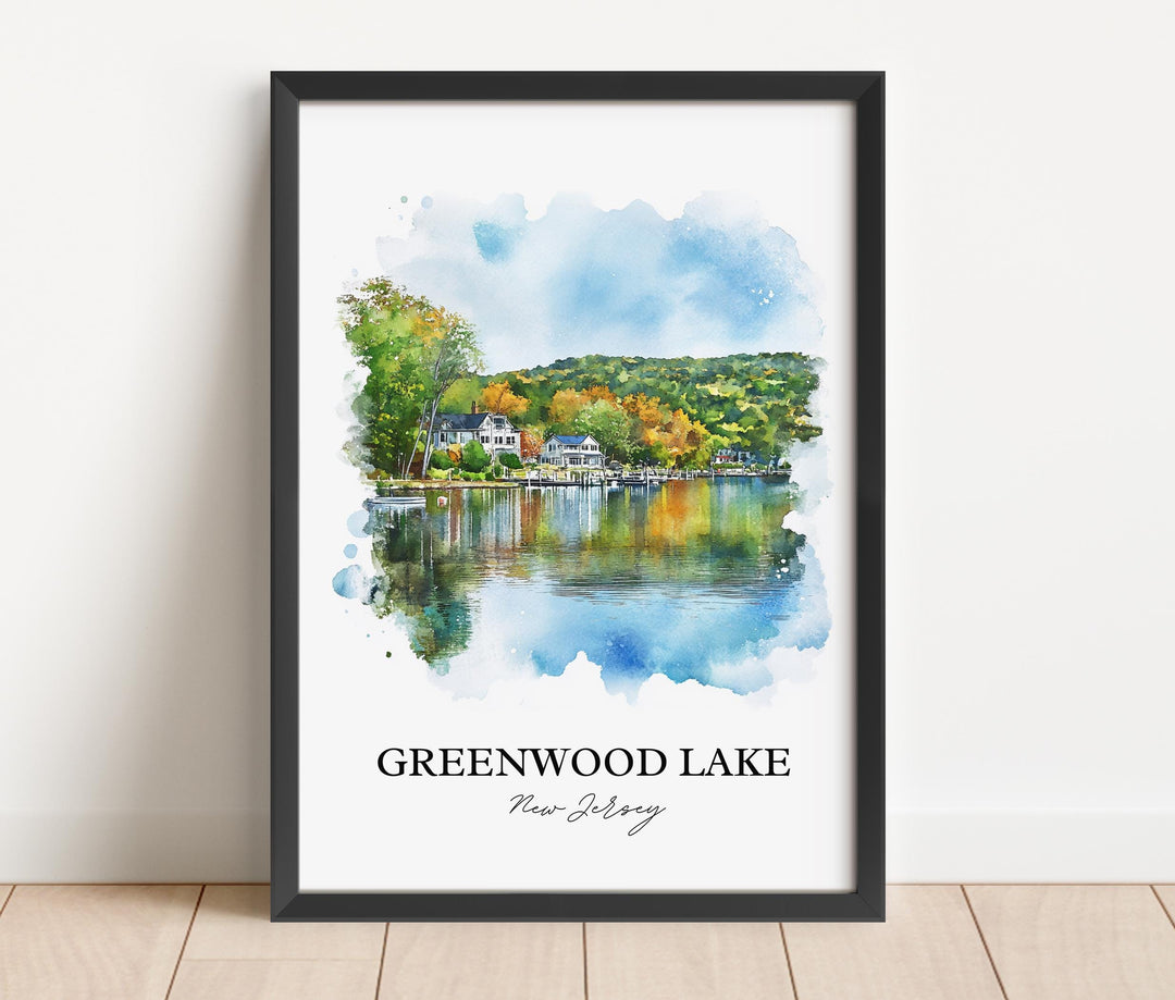 Greenwood Lake Wall Art, Orange County NY Print, Greenwood Lake Artwork, Greenwood Lake Gift, Travel Print, Travel Poster, Housewarming Gift