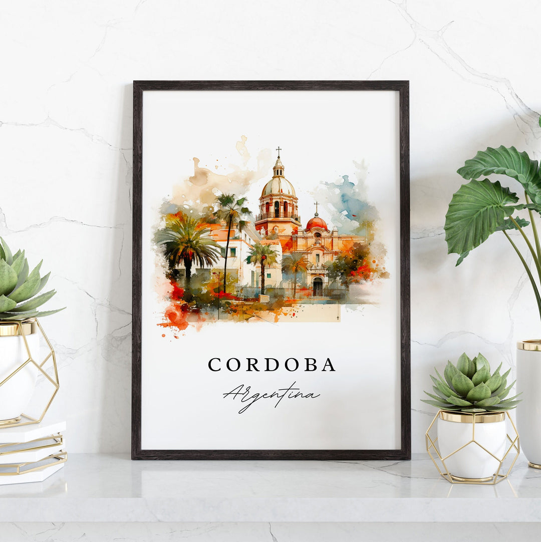 Cordoba Argentina wall art - Argentina, Cordoba poster print, Cordoba Wedding gift, Birthday present, Custom Text, Perfect Gift