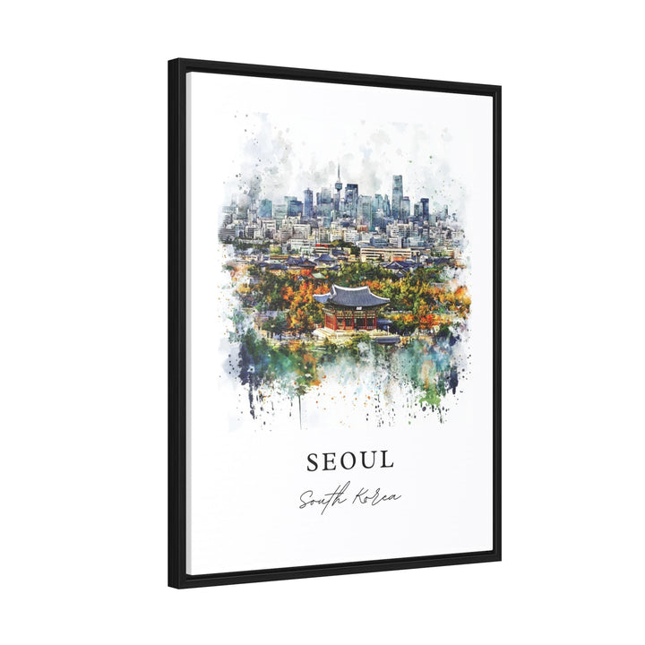 Seoul Wall Art, Seoul Print, Seoul Watercolor Art, Seoul South Korea Gift, Seoul Skyline Print, Travel Poster, Housewarming Gift