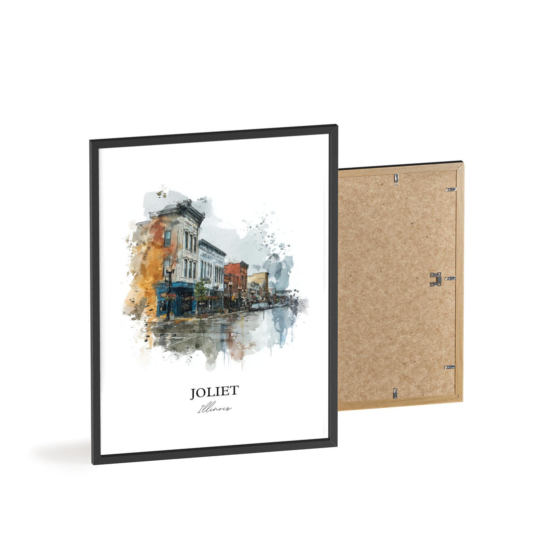 Joliet, Illinois – Watercolor Art Print
