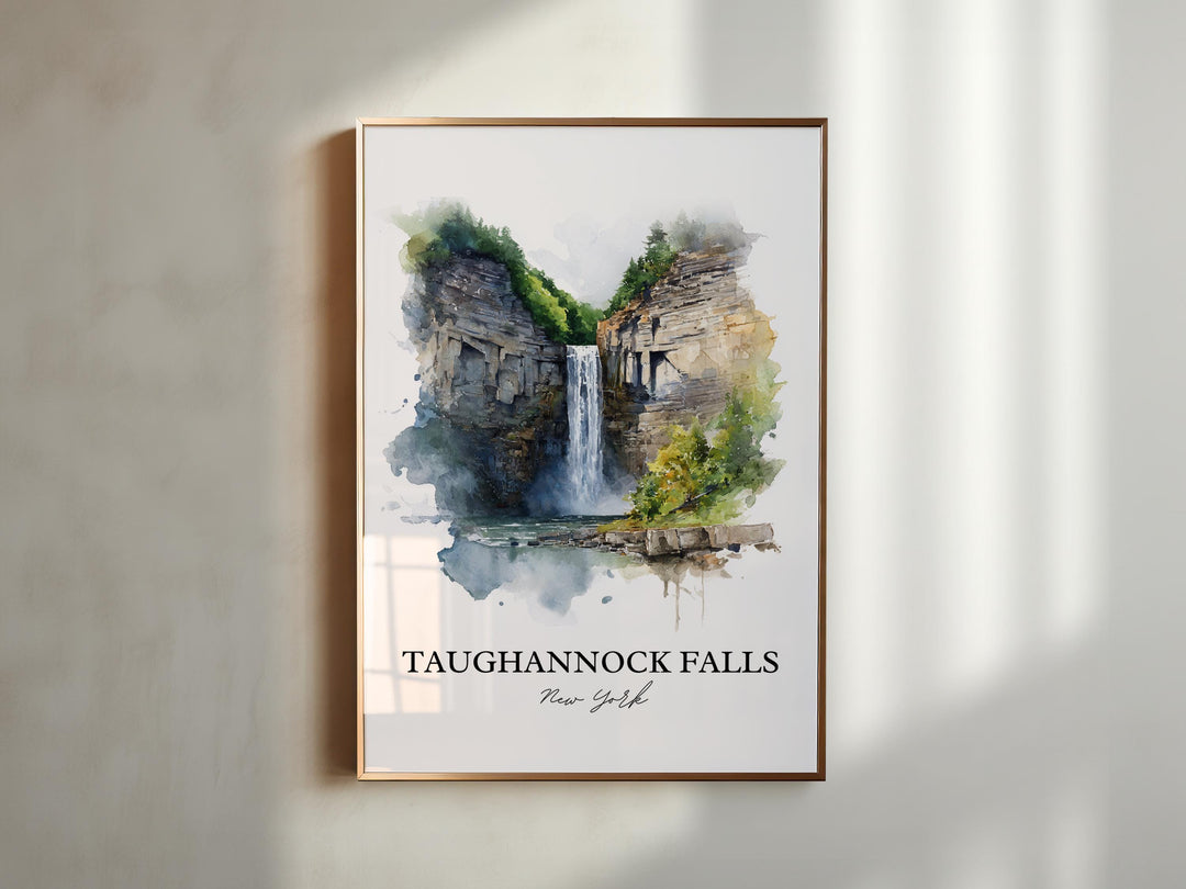 Taughannock Falls Wall Art, Ulysses NY Print, Finger Lakes Artwork, Taughannock Falls Gift, Travel Print, Travel Poster, Housewarming Gift