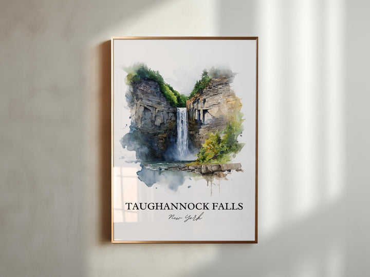 Taughannock Falls Wall Art, Ulysses NY Print, Finger Lakes Artwork, Taughannock Falls Gift, Travel Print, Travel Poster, Housewarming Gift