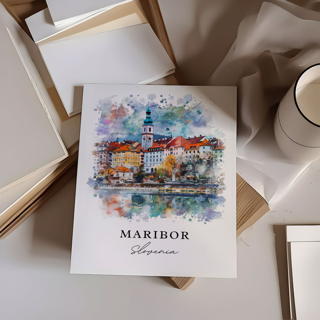 Maribor Wall Art, Slovenia Print, Maribor Wall Art, Maribor Gift, Slovenia Travel Print, Travel Poster, Travel Gift, Housewarming Gift