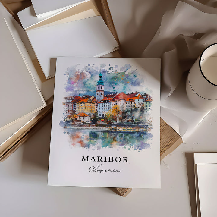 Maribor Wall Art, Slovenia Print, Maribor Wall Art, Maribor Gift, Slovenia Travel Print, Travel Poster, Travel Gift, Housewarming Gift