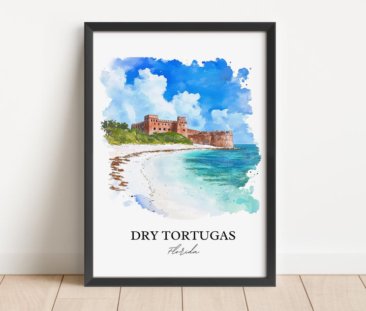 Dry Tortugas, Florida, USA – Watercolor Art Print