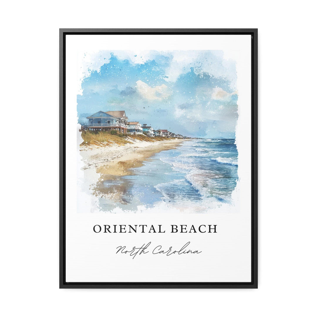 Oriental Beach NC Art, Oriental Beach Print, Pamlico NC Watercolor, John Bond Town Beach,