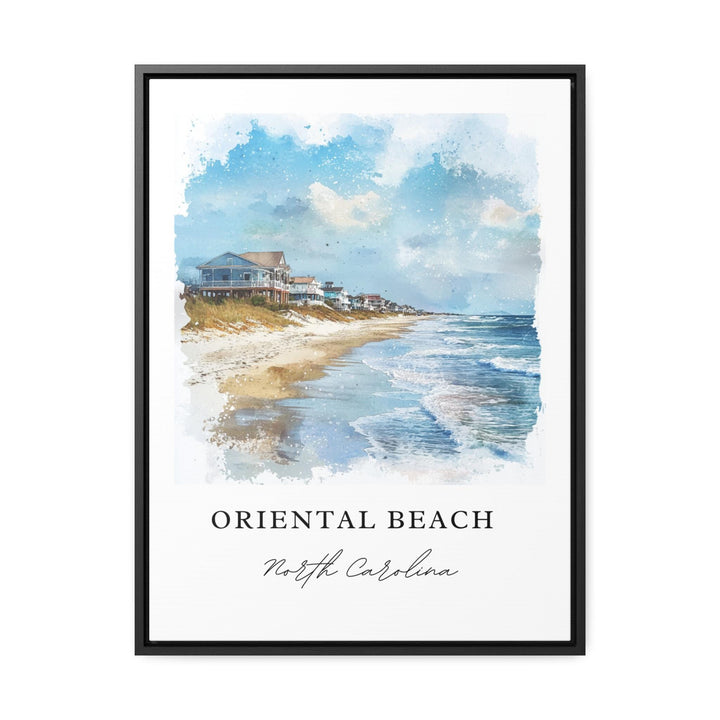 Oriental Beach NC Art, Oriental Beach Print, Pamlico NC Watercolor, John Bond Town Beach,