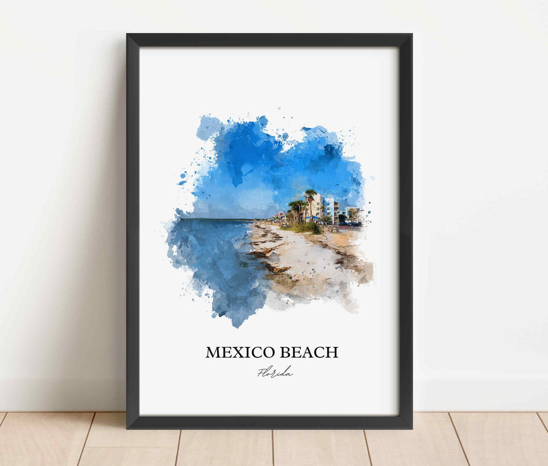Mexico Beach, FL – Watercolor Art Print
