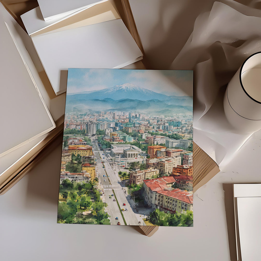 Tirana, Albania – Watercolor Art Print