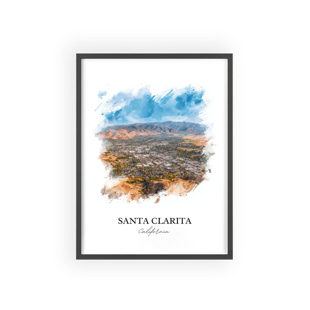 Santa Clarita, California – Watercolor Art Print