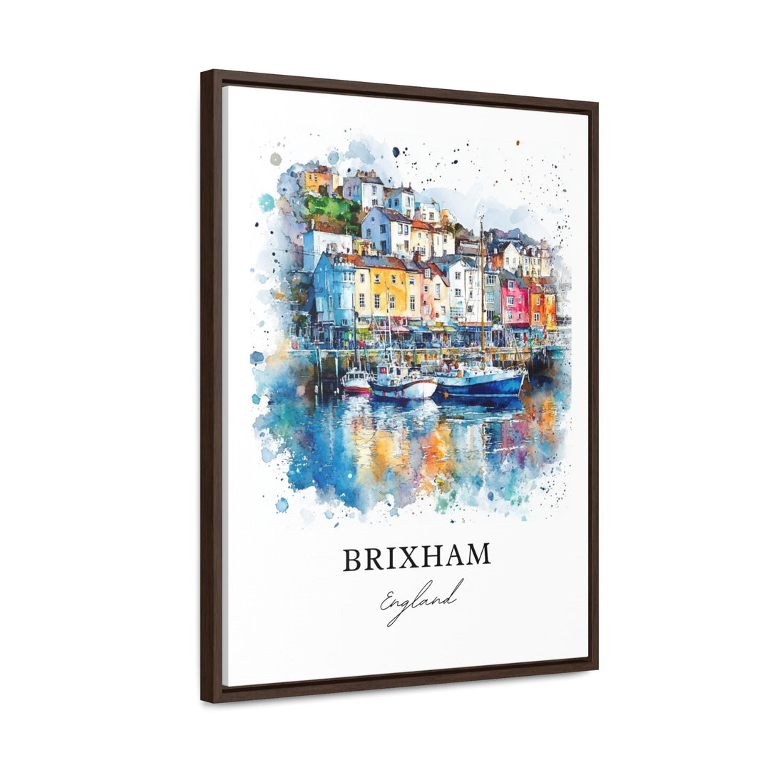 Brixham Wall Art, Devon England Print, Torbay Watercolor Art, Brixham Gift, Travel Print, Travel Poster, Housewarming Gift