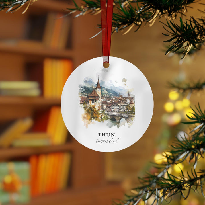 Thun Switzerland Ornament: Unique Thun Souvenir, Lake Thun Xmas Decor, and Authentic Thun Switzerland Gift