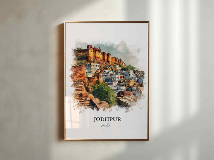 Jodhpur, India – Watercolor Art Print