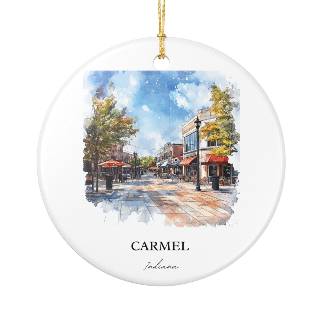 Carmel Indiana Ornament: Unique Carmel IN Souvenir, Carmel Indiana Xmas Decor, and Authentic Indiana Gift