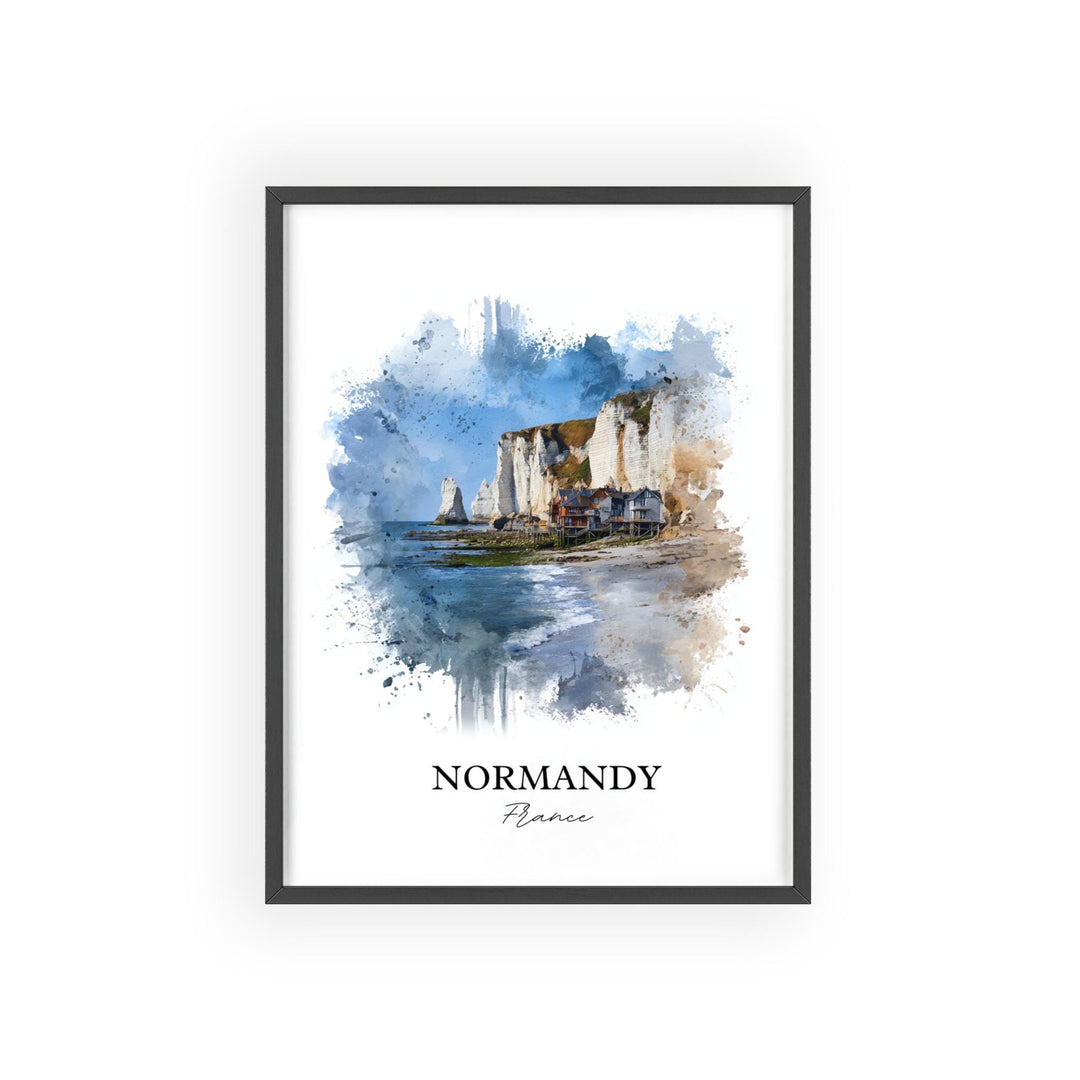 Normandy, France – Watercolor Art Print