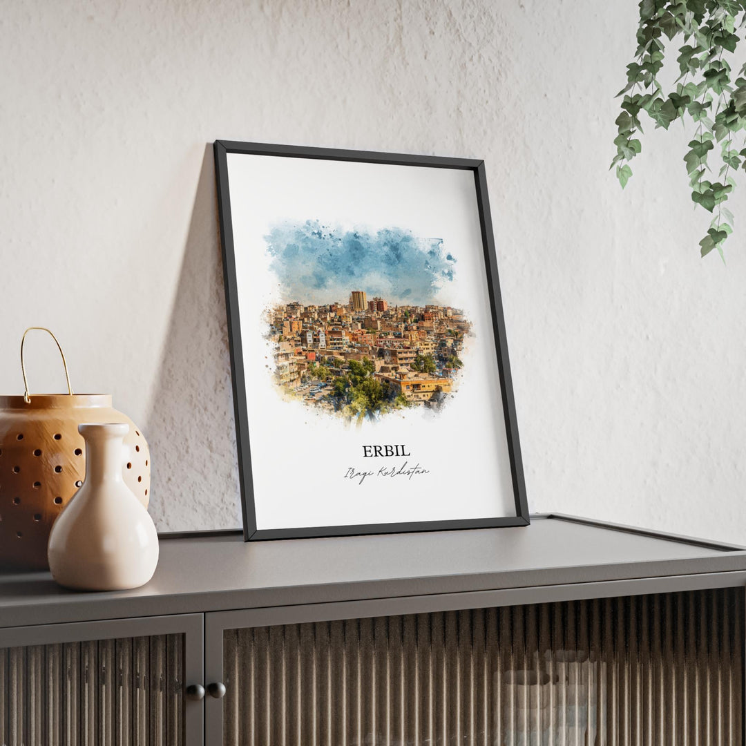 Erbil, Iraq – Watercolor Art Print
