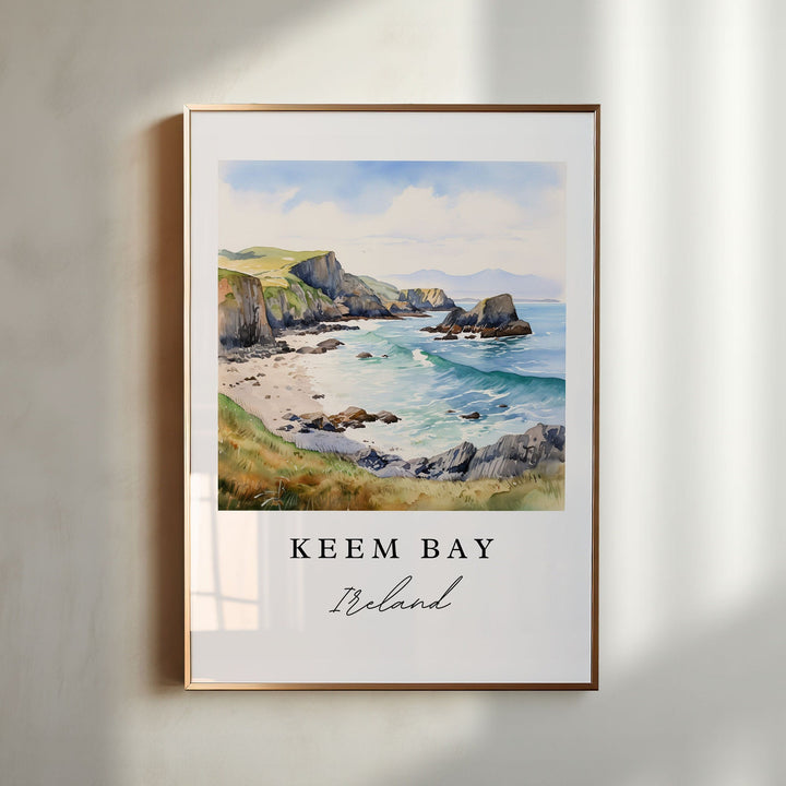 Keem Bay Ireland wall art - Ireland, Keem Bay poster print, Keem Bay Wedding gift, Birthday present, Custom Text, Perfect Gift