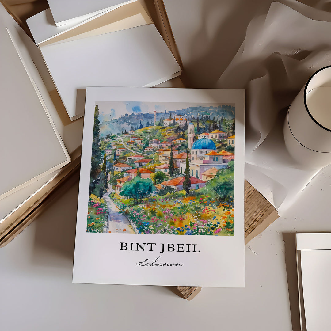 Bint Jbeil Wall Art - Lebanon Village Print