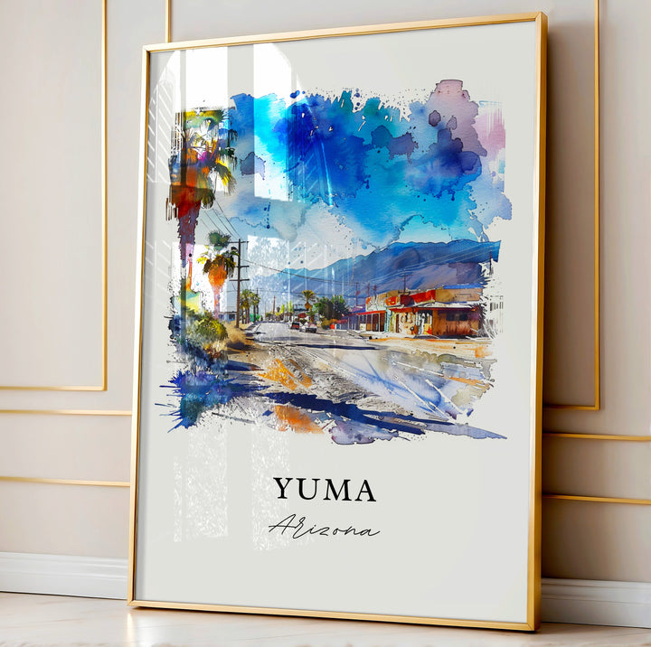 Yuma Arizona Wall Art, Yuma AZ Print, Yuma Watercolor, Yuma Arizona Gift,