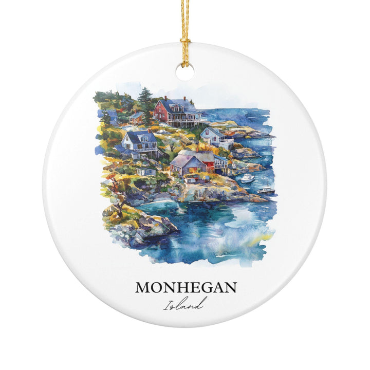 Monhegan Island Ornament: Unique Monhegan Island Souvenir, Maine Xmas Decor, and Authentic Monhegan Island Gift