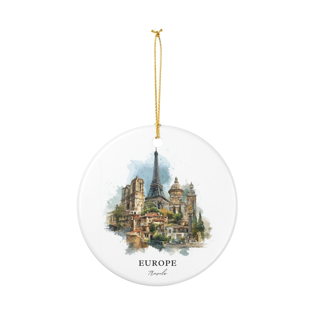 Europe Ornament: Unique Europe Souvenir, Europe Xmas Decor, and Authentic Europe Travels Gift