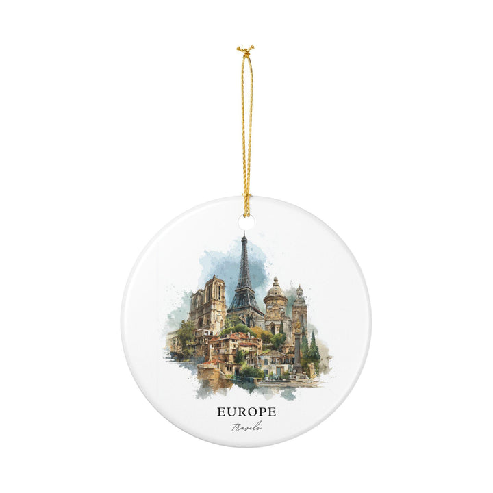 Europe Ornament: Unique Europe Souvenir, Europe Xmas Decor, and Authentic Europe Travels Gift