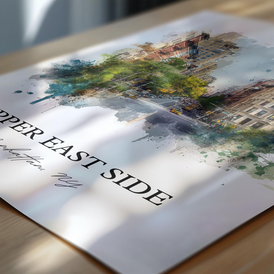 Upper East Side, New York – Watercolor Art Print