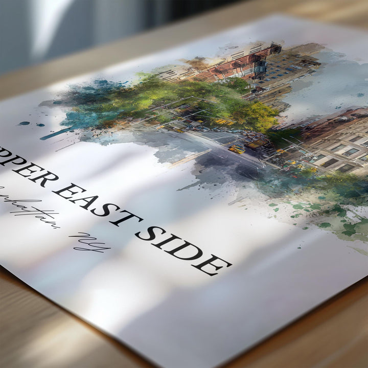 Upper East Side, New York – Watercolor Art Print