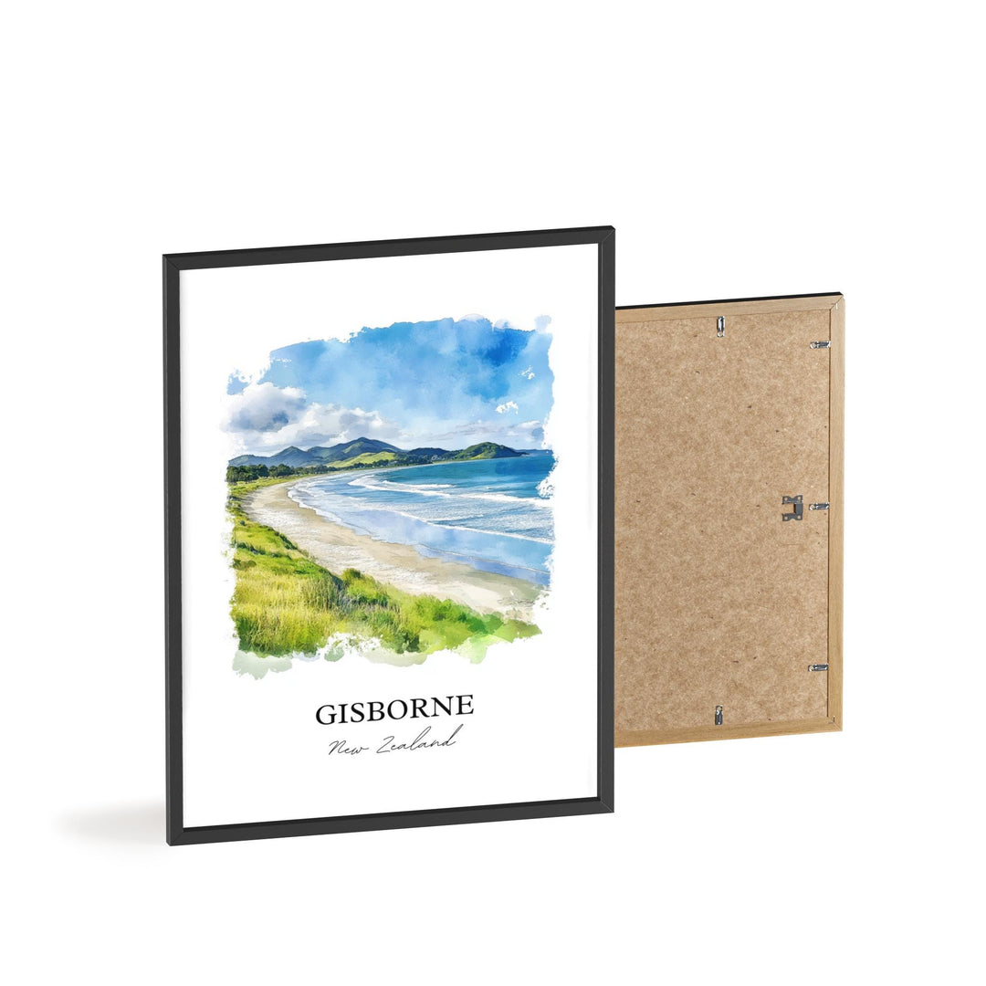 Gisborne, New Zealand – Watercolor Art Print