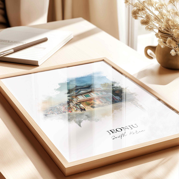Jeonju, South Korea – Watercolor Art Print