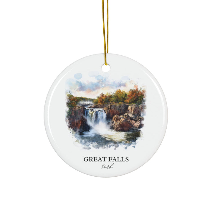 Great Falls Park Ornament: Unique Fairfax County Souvenir, Mclean VA Xmas Decor, and Authentic Great Falls Gift