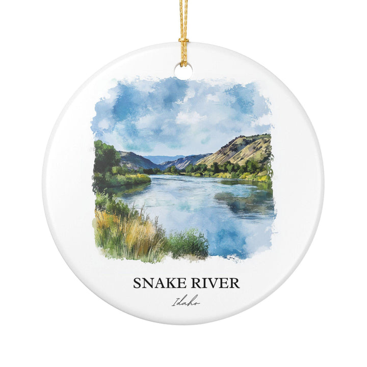 Snake River Ornament: Unique Snake River Idaho Souvenir, Snake River Xmas Decor, and Authentic Snake River Gift