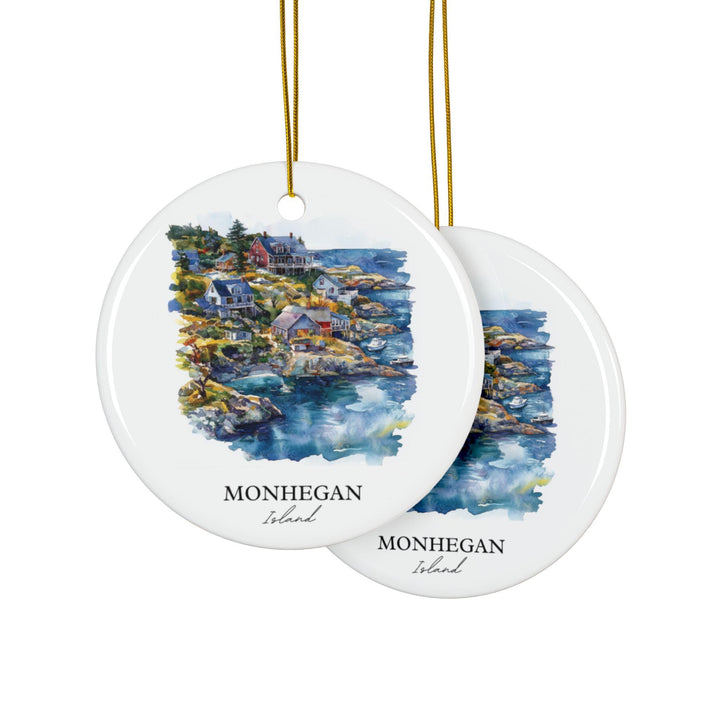 Monhegan Island Ornament: Unique Monhegan Island Souvenir, Maine Xmas Decor, and Authentic Monhegan Island Gift