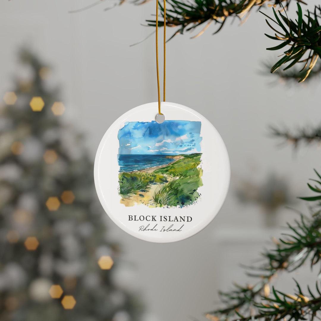 Block Island Ornament: Unique Block Island RI Souvenir, Block Island Xmas Decor, and Authentic Rhode Island Gift