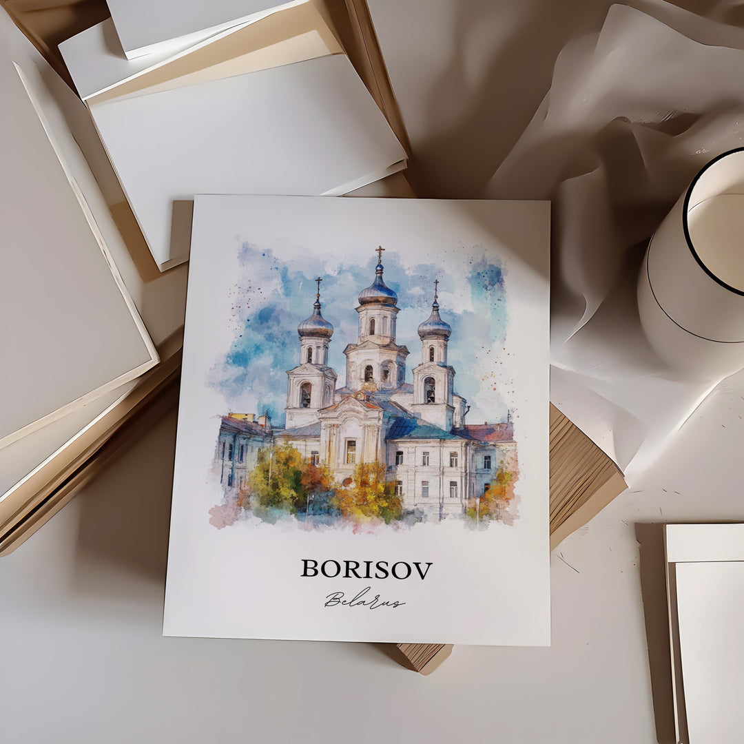 Borisov, Belarus – Watercolor Art Print