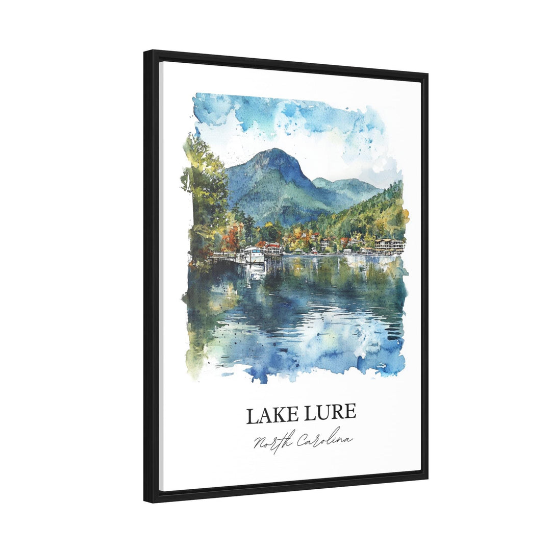 Lake Lure NC Wall Art, Rutherford County Print, Chimney Rock Watercolor Art, Lake Lure Gift, Travel Print, Travel Poster, Housewarming Gift