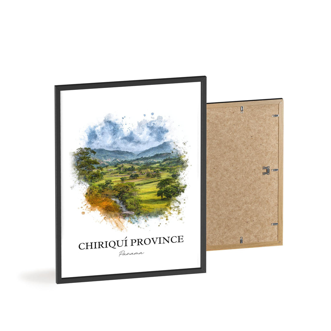 Chiriquí Province Wall Art, Panama Print, Panama Watercolor Art, Chiriquí Province Gift, Travel Print, Travel Poster, Housewarming Gift