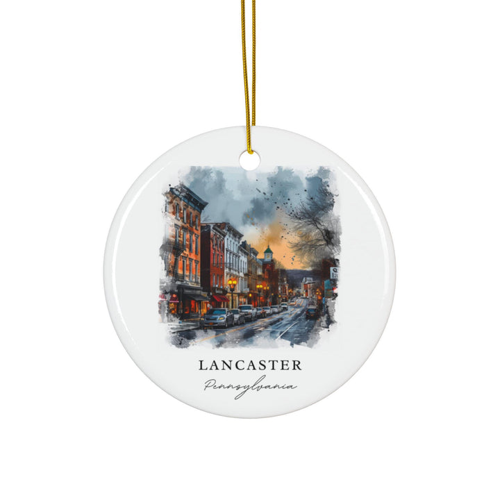 Lancaster PA Ornament: Unique Lancaster Souvenir, Lancaster Xmas Decor, and Authentic Lancaster Pennsylvania Gift