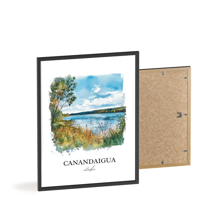Canandaigua Lake Wall Art, Finger Lakes Print, NY Watercolor Art, Canandaigua Lake Gift, Travel Print, Travel Poster, Housewarming Gift