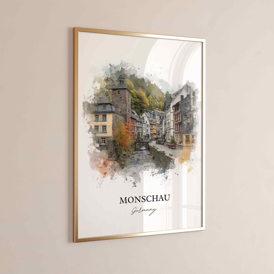 Monschau, Germany – Watercolor Art Print