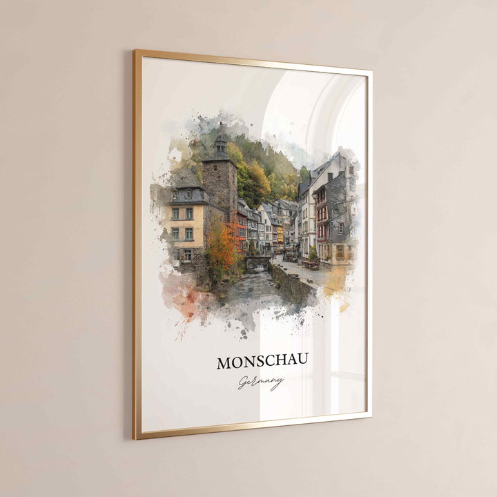 Monschau, Germany – Watercolor Art Print