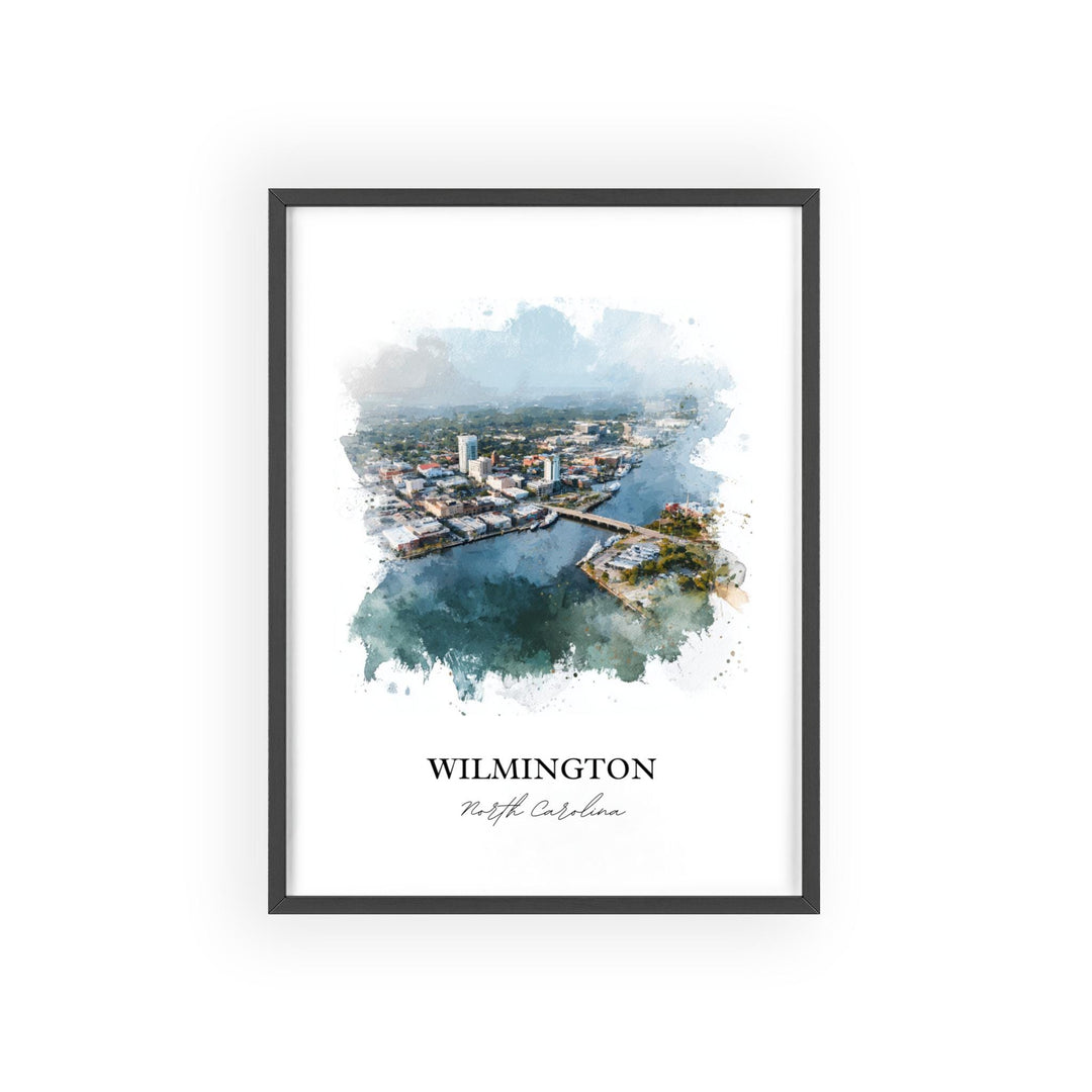 Wilmington, North Carolina – Watercolor Art Print