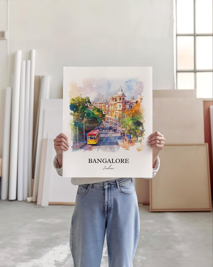 Bangalore, India – Watercolor Art Print